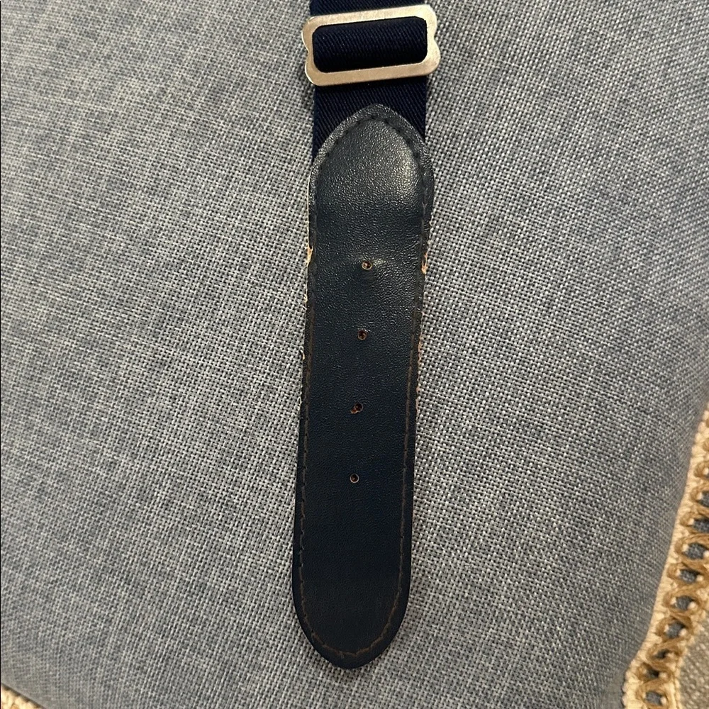Softball. Baseball. Navy Youth Athletic Belt with Silver Buckle